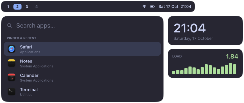 Widgets made with halo