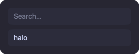 An empty field with a placeholder and one with text